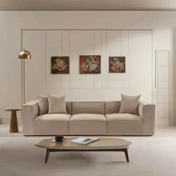 Divan treshe Atelier del Sofa, Sora 3, ngjyrë kapuçino