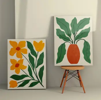 Pikturë dekorative në kanavacë (2 copë), Wallity, 2KNV4387, 50x70cm