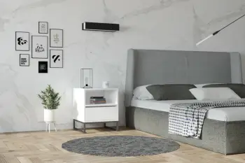 Komodinë moderne për natë, ngjyrë e bardhë, Lindau, Hanah Home