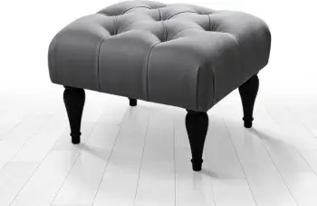 Puf Atelier del Sofa, dizajn bohem, ngjyrë gri, floral