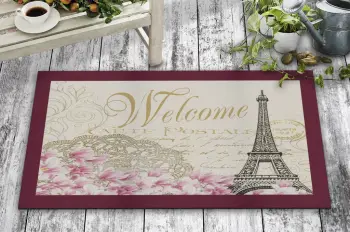 Shilte hyrëse PVC Aberto Design, Tour Eiffel, shumëngjyrëshe, 45x70cm