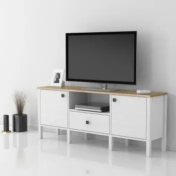 Komodë TV Hanah Home, FRN-10057, dru dhe e bardhë, 150x60x35cm