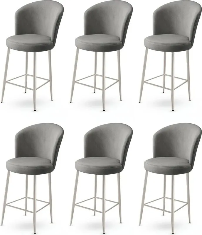 Set Karrigesh Bar-i (6 Copë) Alte, gri, krom - 1