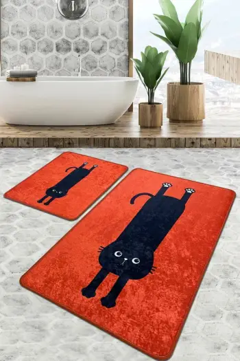 Set tapetash për banjo (2 copë), Mijölnir Comfort, e kuqe