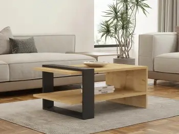 Tavolinë kafeje Hanah Home, Yonca, anthracite dhe lis
