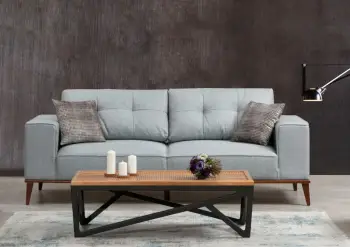 Krevat-sofa treshe Montana, ngjyrë gri, Atelier del Sofa