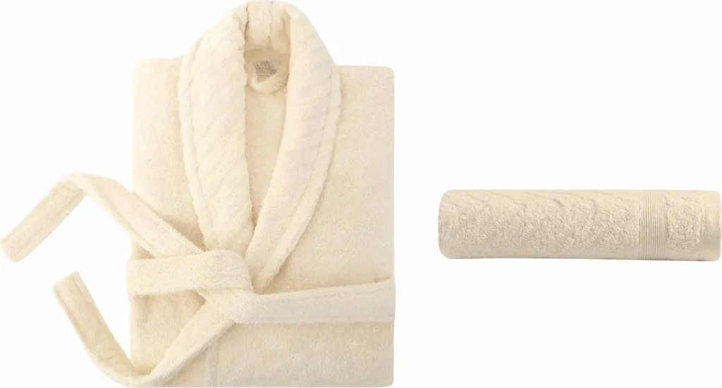 Set rrobdeshamberi me peshqir, krem, 2 copë, Mijölnir, 1053A-033-2 - 8