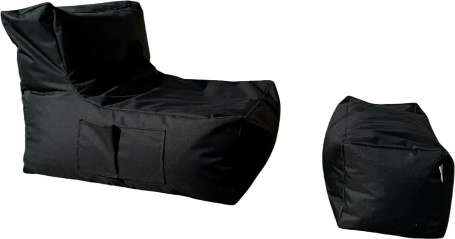 Set bean bag (2 copë), Atelier del Sofa, XXL Sedir, e zezë - 2