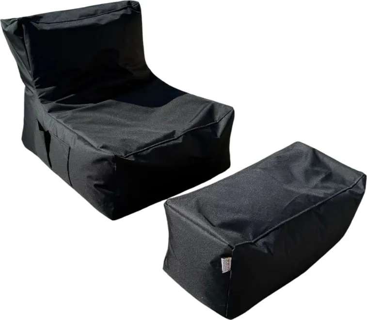 Set bean bag (2 copë), Atelier del Sofa, XXL Sedir, e zezë - 4