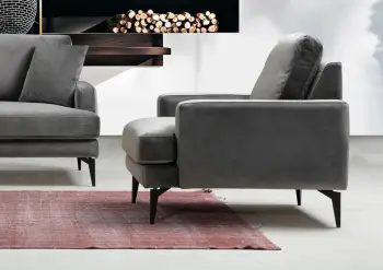 Karrige Wing Papira, ngjyrë antracit, Atelier del Sofa