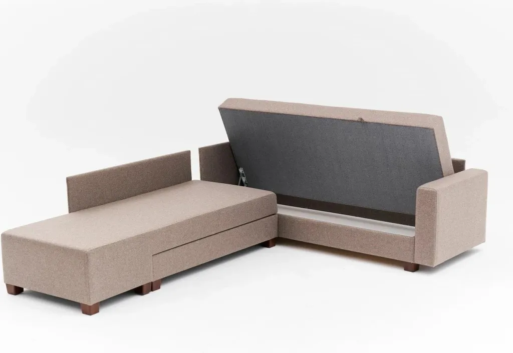 Kënd-sofë krevate Atelier del Sofa, Aly Arzilla, kënd i majtë, ngjyrë kafe - 9