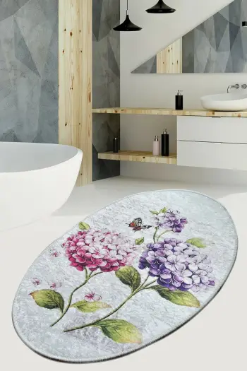 Qilim oval Conceptum Hypnose, shumëngjyrësh, 60x90cm, Ortanca DJT