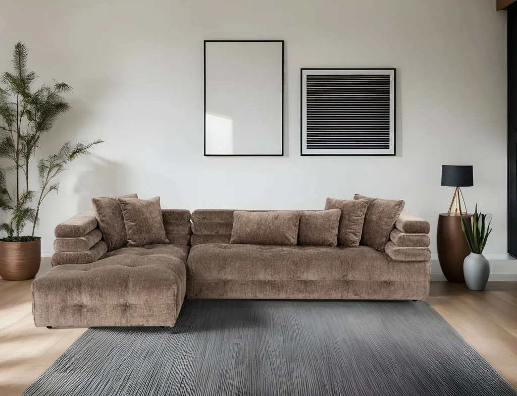 Kënd-sofë Boston, kënd majtas, gri, Atelier del Sofa (Chl-2R) - 1