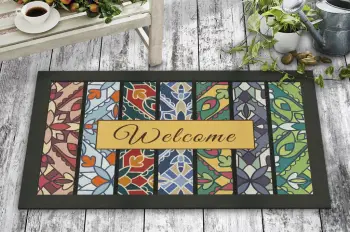 Shilte hyrëse PVC Aberto Design, orientale, shumëngjyrëshe, 45x70cm