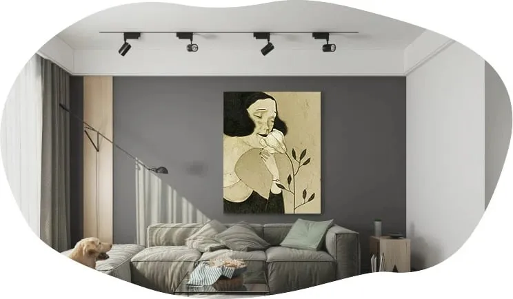 Pasqyrë Lossa, ngjyrë e zezë, Hanah Home - 5
