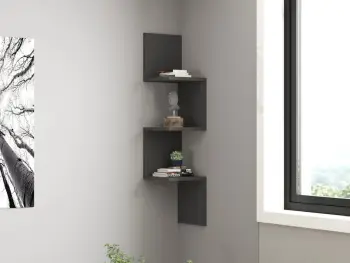 Raft muri Zikzak, ngjyrë antracit, Hanah Home