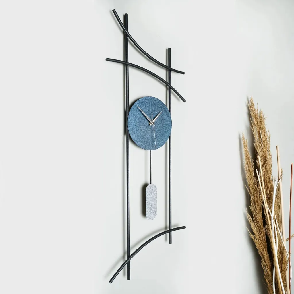 Orë muri dekorative metalike Wallity, Ken, blu-gri - 1