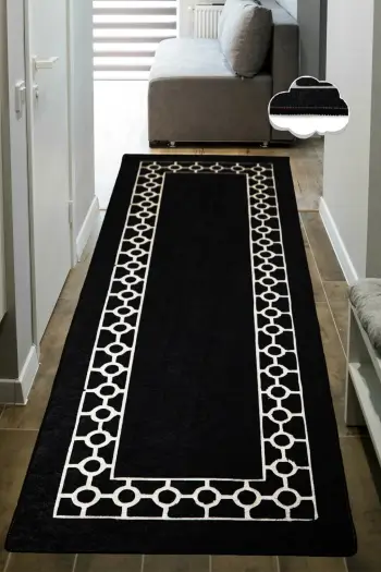 Qilim Conceptum Hypnose, Bague, zi-bardhë, 100x180cm