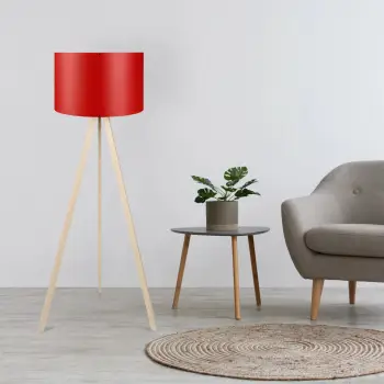 Llambë dyshemeje Opviq, e kuqe dhe krem, AYD-1574, 38x140 cm