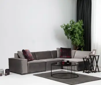 Këndare Atelier del Sofa, Lego Corner 6 (L1-O1-C-O1), ngjyrë gri, 300x190cm