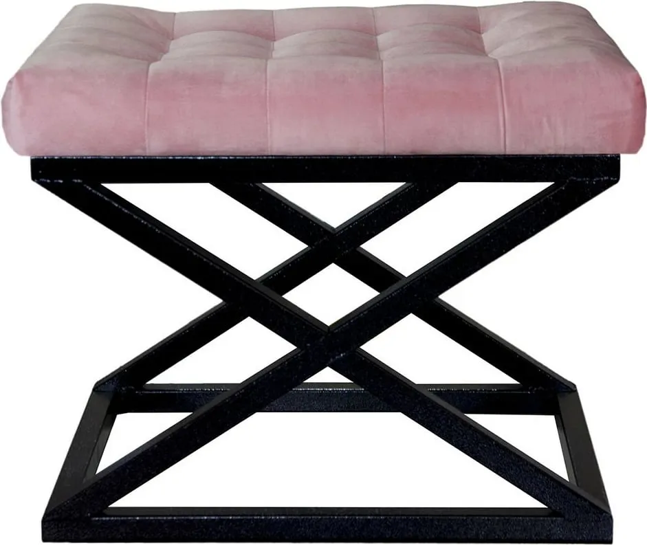 Puf Atelier del Sofa, Capraz, e zezë dhe rozë - 1