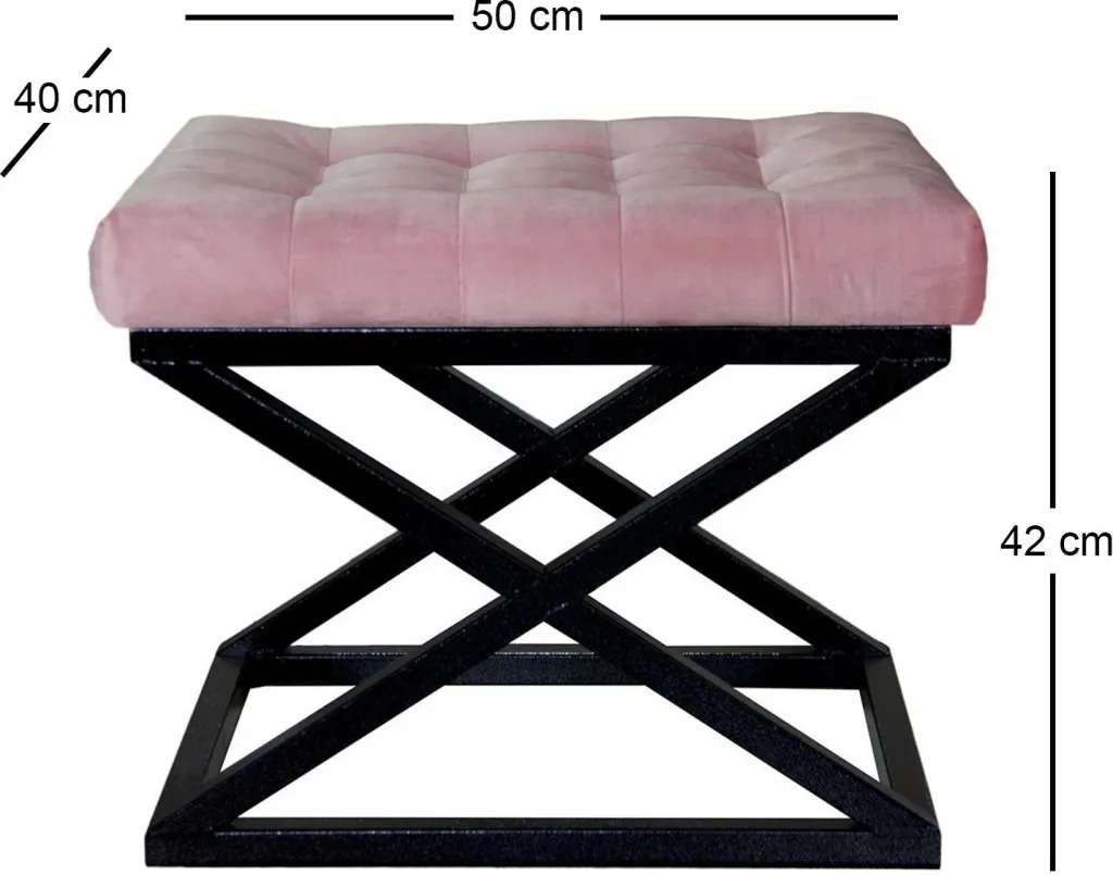 Puf Atelier del Sofa, Capraz, e zezë dhe rozë - 2