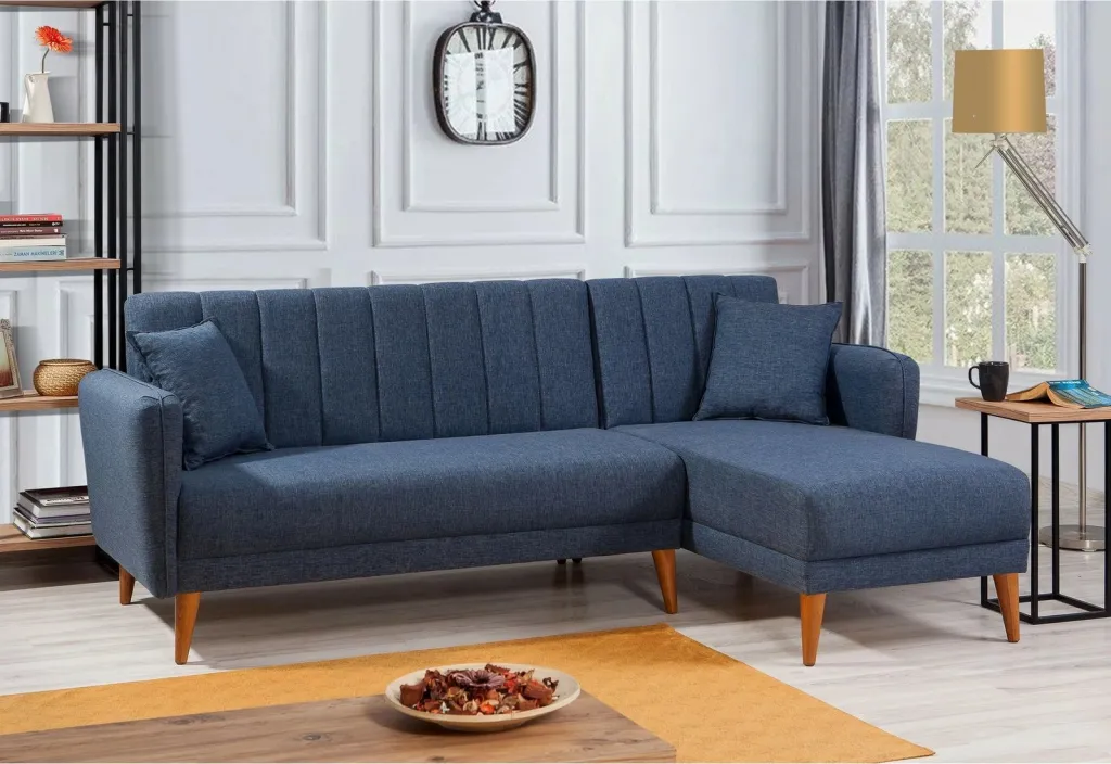 Kënd-sofë krevate, kënd i djathtë, ngjyrë e kaltër e errët, Atelier del Sofa - 1
