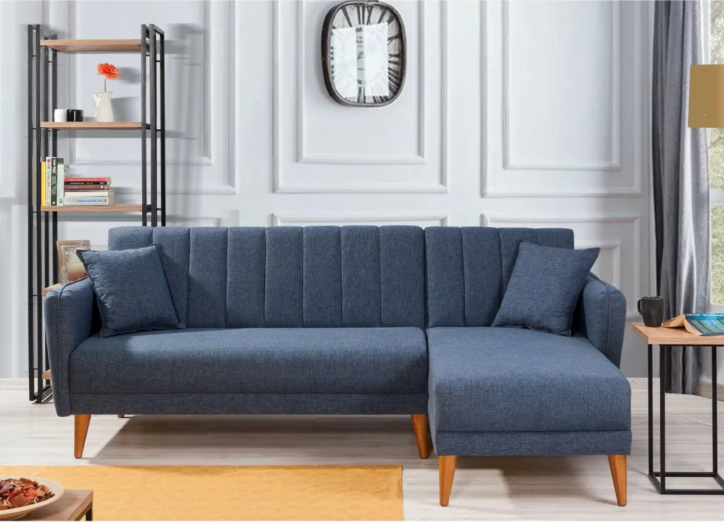 Kënd-sofë krevate, kënd i djathtë, ngjyrë e kaltër e errët, Atelier del Sofa - 2