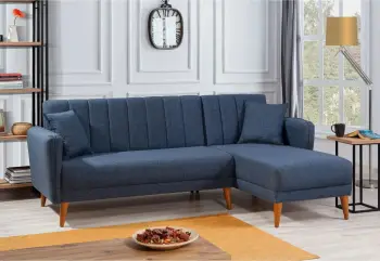 Kënd-sofë krevate, kënd i djathtë, ngjyrë e kaltër e errët, Atelier del Sofa