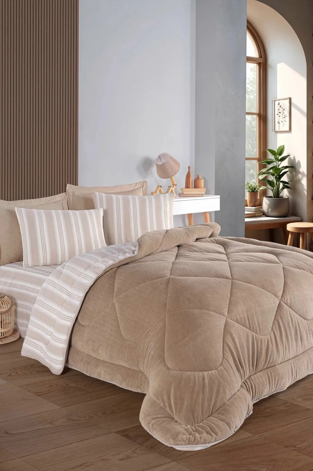 Set këllëfësh jastëku (2 copë), L'essentiel, Soft Line, bezhë - 1