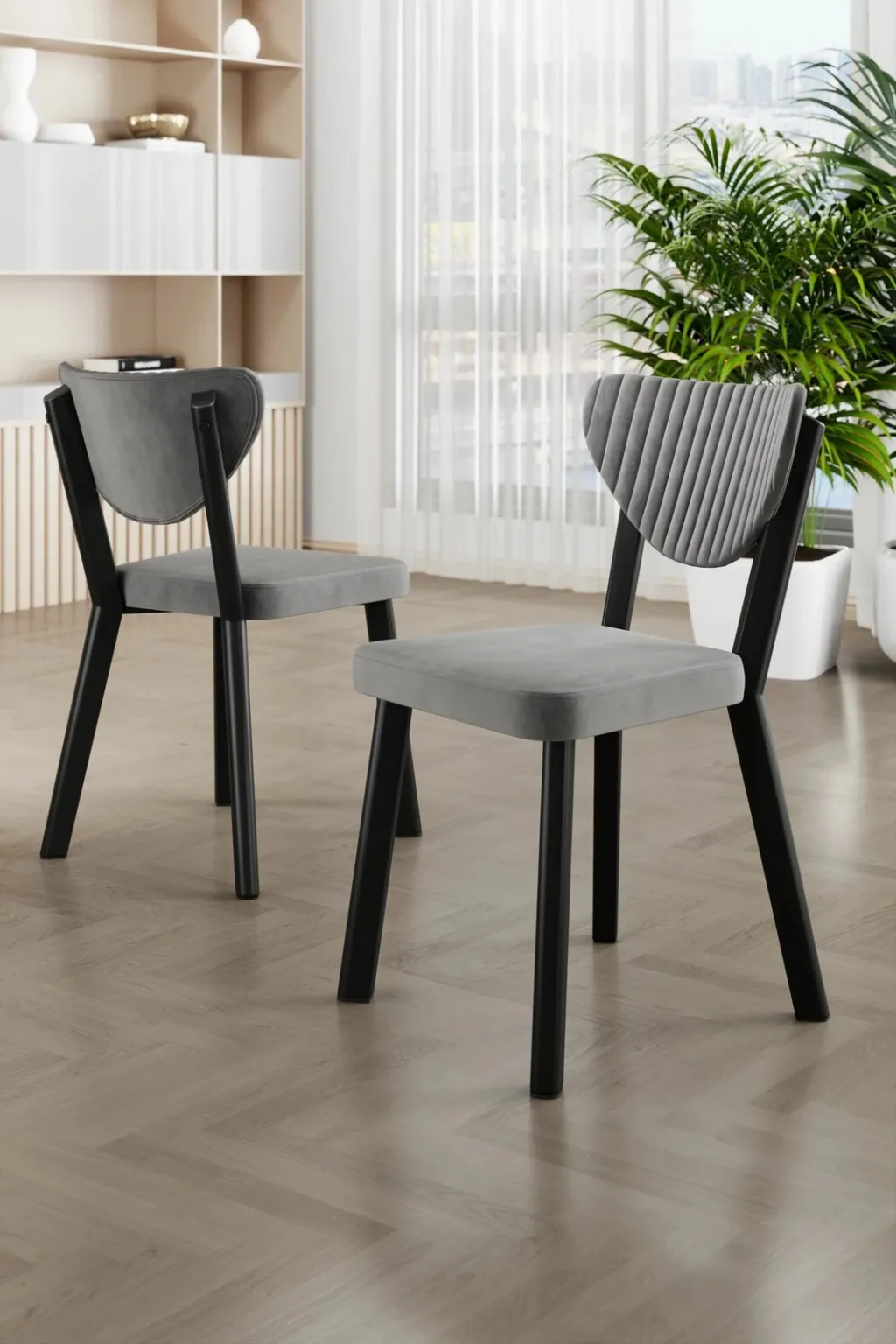 Set Karrigesh (4 Copë) Arfe, gri, zezë - 1