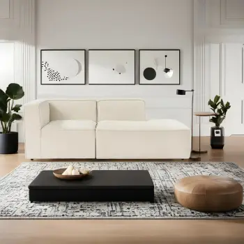 Kënd-sofë Atelier del Sofa More M(M2-M3), krem