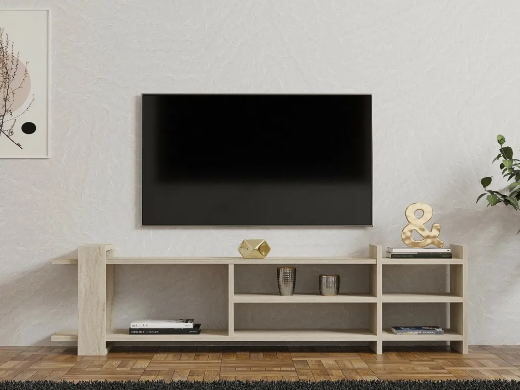 Komodë TV Hanah Home, Zeyna, ngjyrë travertin - 2