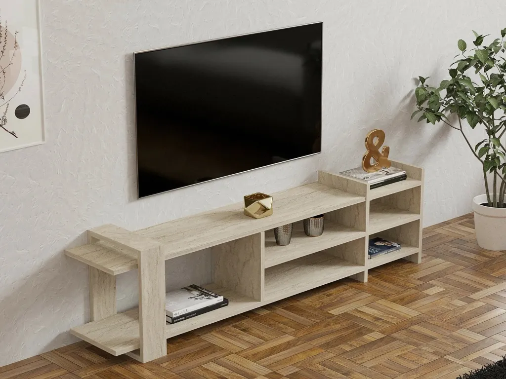Komodë TV Hanah Home, Zeyna, ngjyrë travertin - 3