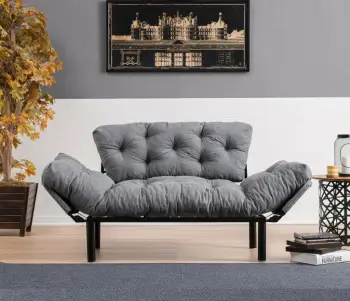Divan-krevat dy ulëshe, ngjyrë gri, Atelier del Sofa, Nitta