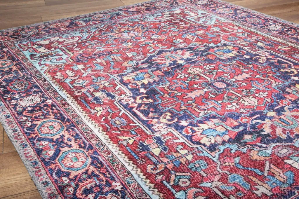 Qilim (230 x 330) Conceptum Hypnose, Blues Chenille - e kuqe e errët AL 352 - 1
