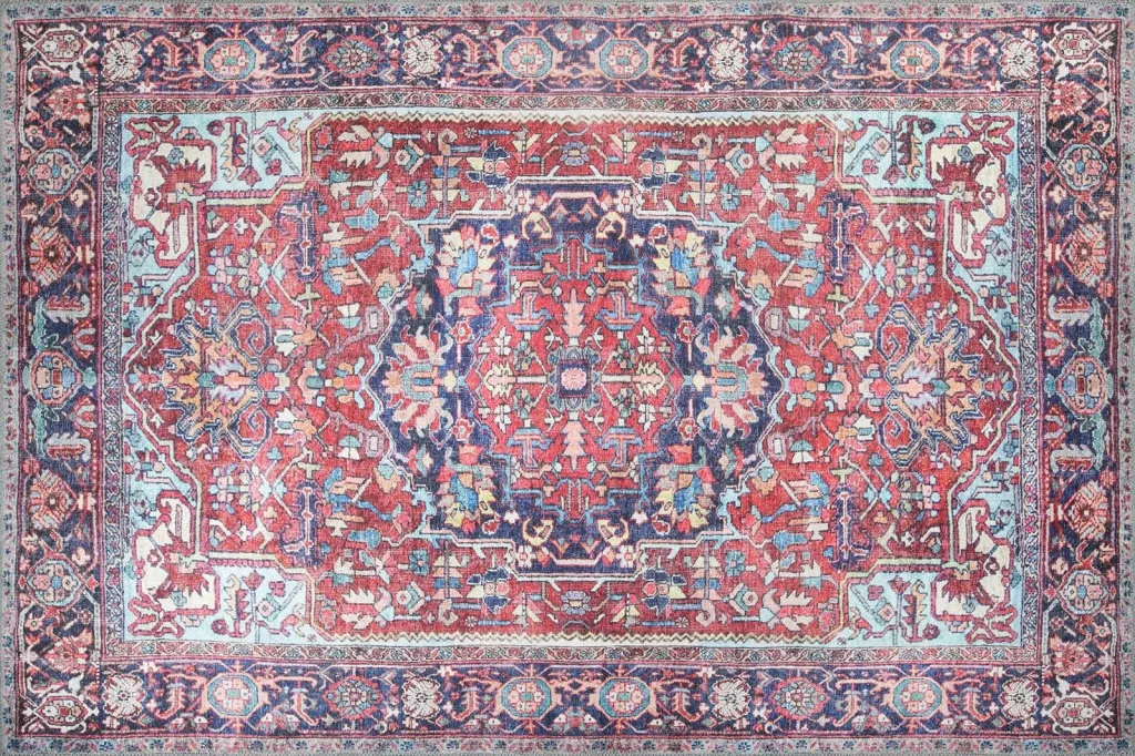 Qilim (230 x 330) Conceptum Hypnose, Blues Chenille - e kuqe e errët AL 352 - 2