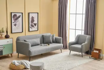 Divan treshe Atelier del Sofa, Revos, ngjyrë gri