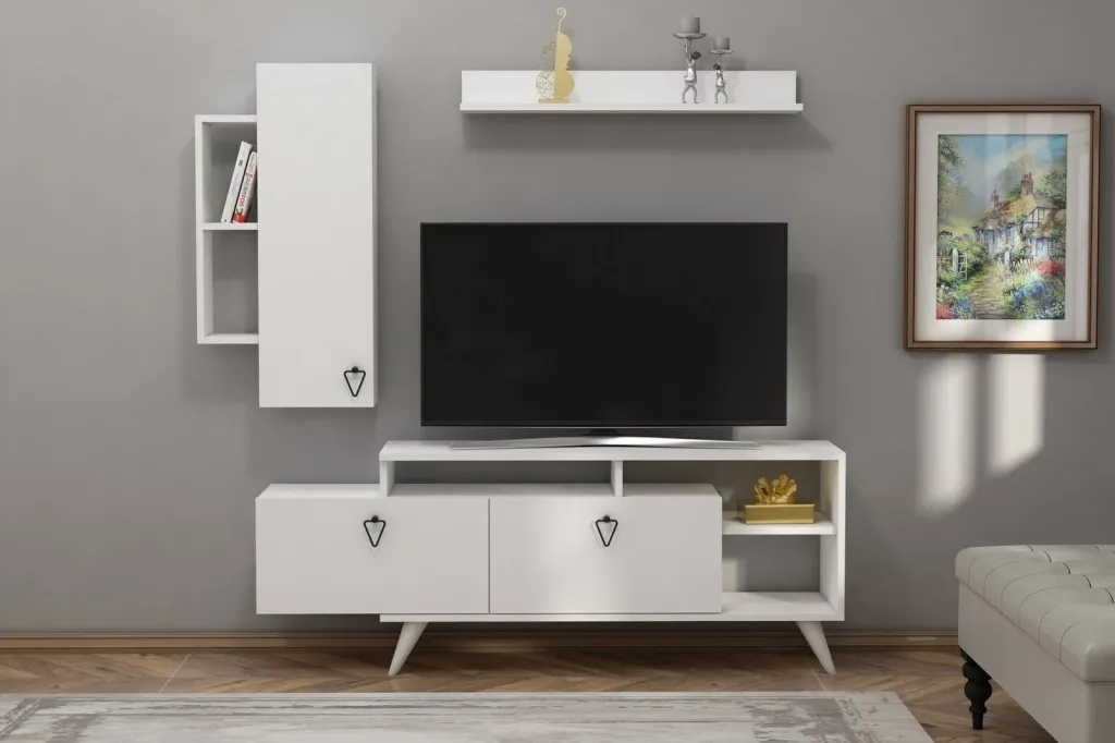 Komodë TV Hanah Home, Clara, e bardhë - 2