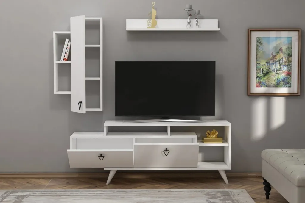 Komodë TV Hanah Home, Clara, e bardhë - 3