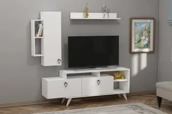 Komodë TV Hanah Home, Clara, e bardhë