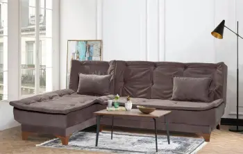 Kënd-sofa krevati Atelier del Sofa, kënd majtas, ngjyrë antracit