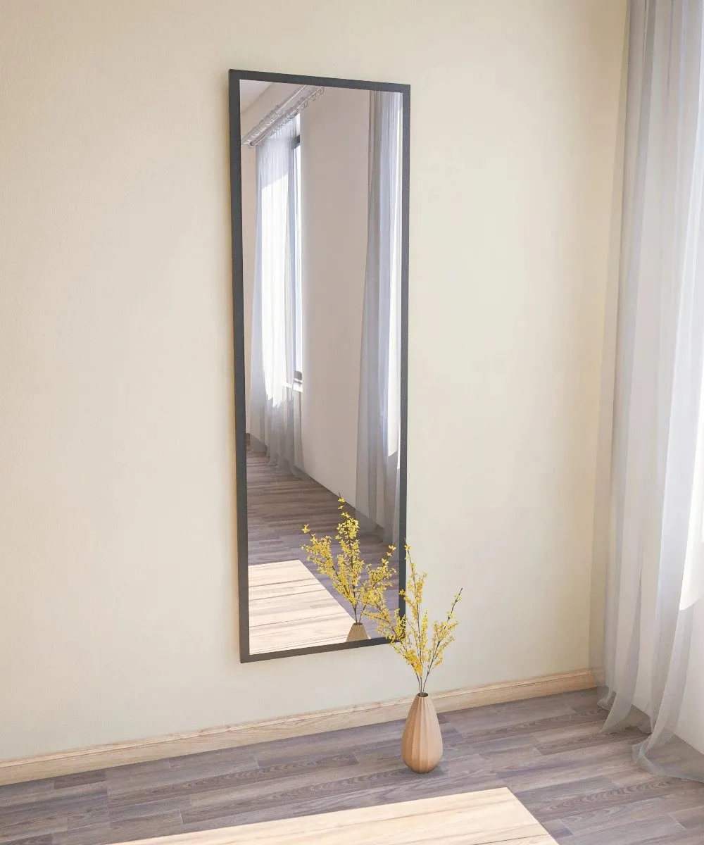 Pasqyrë qëndrore në dysheme, Hanah Home Tessa, e zezë - 4