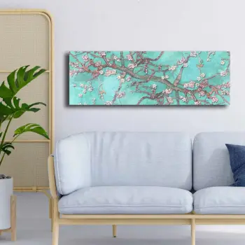 Pikturë dekorative në kanavacë, Wallity, 3090NISC-011, blu, rozë, e bardhë, 30x90cm