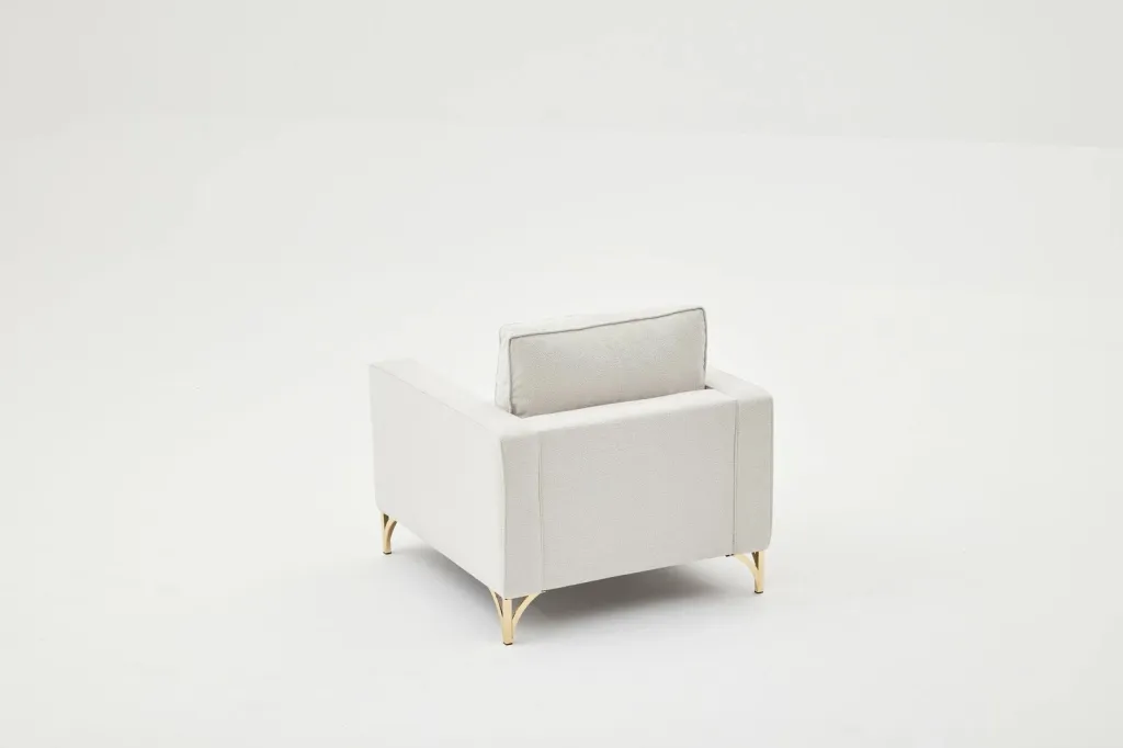 Karrige një vendëshe Atelier del Sofa, Berlin, krem, ari - 5