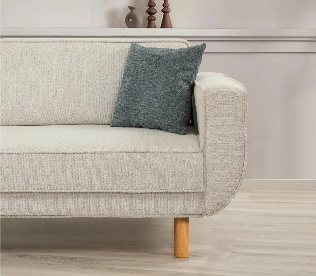 Set divani me krevat Atelier del Sofa, Lorus, ngjyrë lisi dhe krem - 2