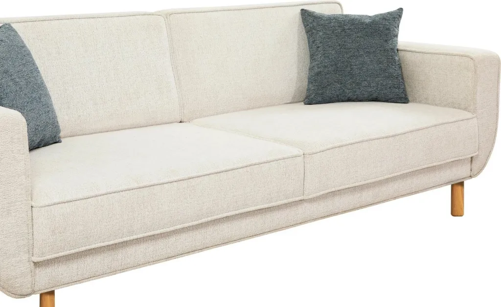 Set divani me krevat Atelier del Sofa, Lorus, ngjyrë lisi dhe krem - 3