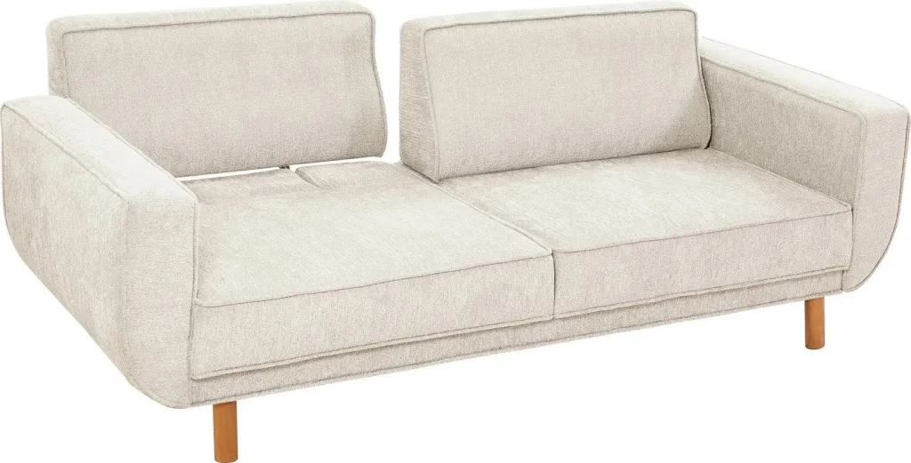 Set divani me krevat Atelier del Sofa, Lorus, ngjyrë lisi dhe krem - 6
