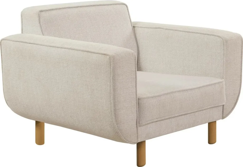 Set divani me krevat Atelier del Sofa, Lorus, ngjyrë lisi dhe krem - 9