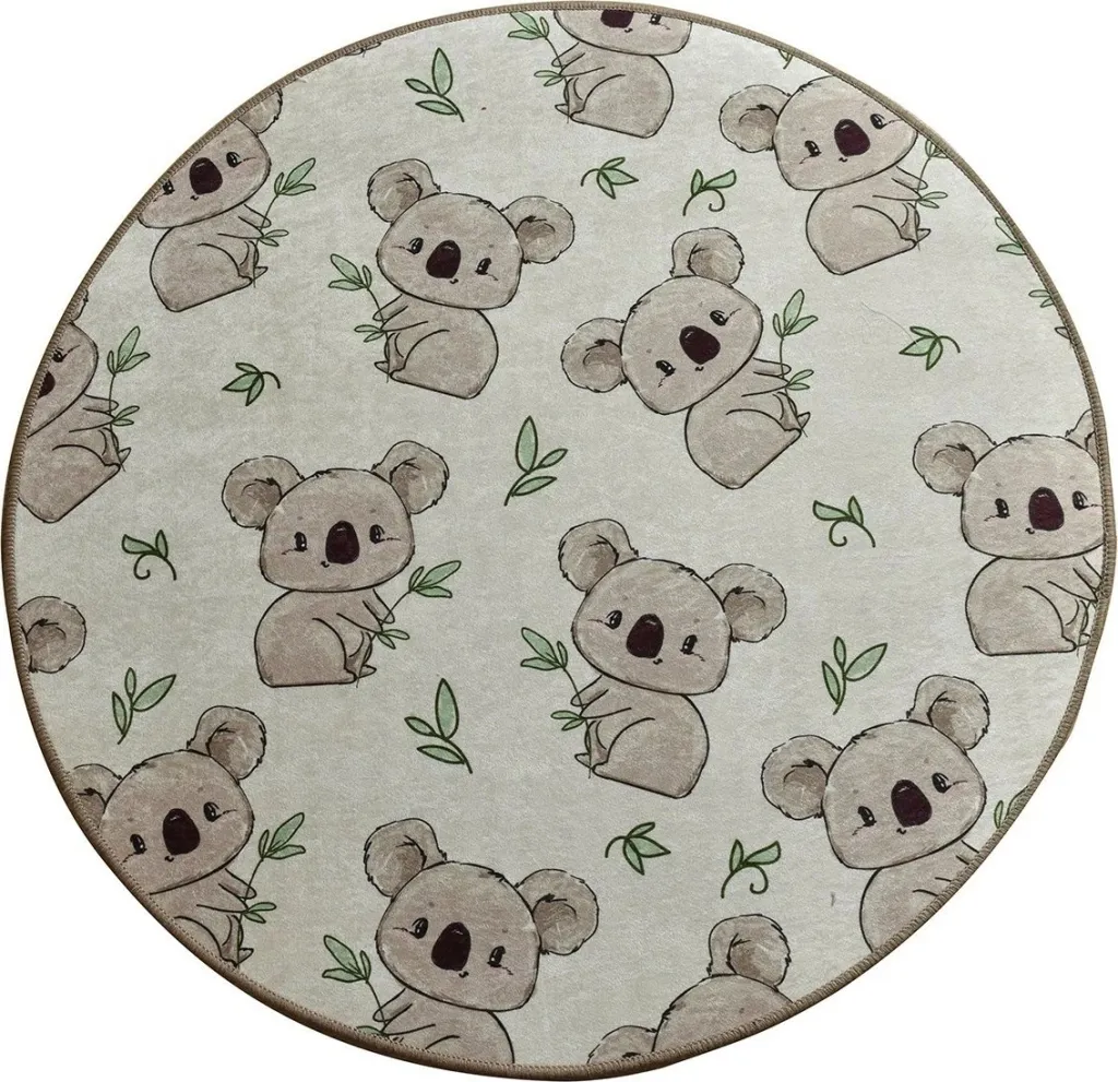 Qilim i rrumbullakët, model koala, shumëngjyrësh, 100 cm - 2